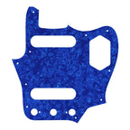10-Hole SS Jaguar Pickguard for MIJ Fender - 20+ Colors 4-Ply Blue Pearl - Ploutone