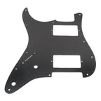 11-Hole HH Metal Strat Pickguard - Black Aluminum - Ploutone