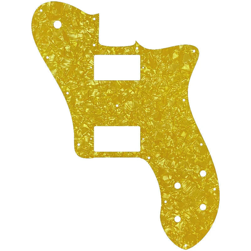 72' Deluxe Telecaster Pickguard (PAF Humbuckers) - 20+ Colors 4-Ply Golden Pearl - Ploutone