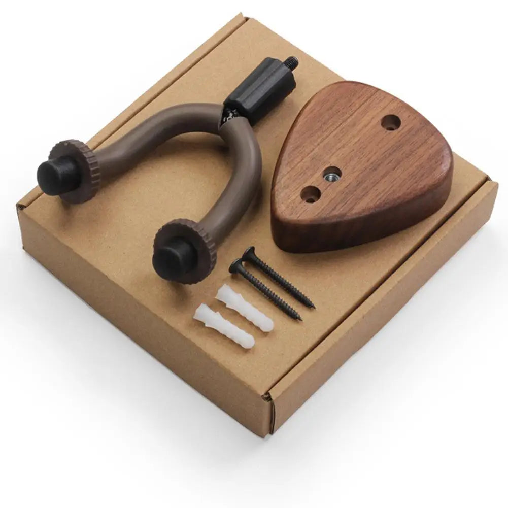 Natural Wood Guitar Mount with Pick Holder - Ploutone