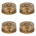 Guitar Speed Knobs, 18 Spline Metric - Gold / Black Lettering Knobs from Ploutone