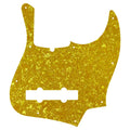 5-String Jazz Bass Pickguard - Fits Fender American, Standard, Deluxe (10-Hole) - 30+ Colors 4-Ply Golden Pearl - Ploutone