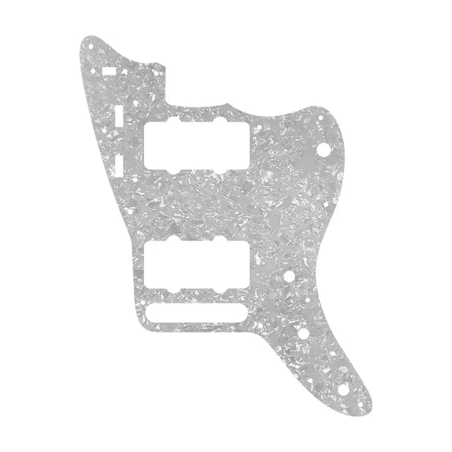 Jazzmaster Pickguard 13-Hole for Fender USA & MIM - 4-Ply White Pearl Pickguards from Ploutone