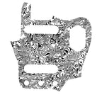 10-Hole SS Jaguar Pickguard for USA Fender - 20+ Colors 4-Ply White Pearl Shell - Ploutone