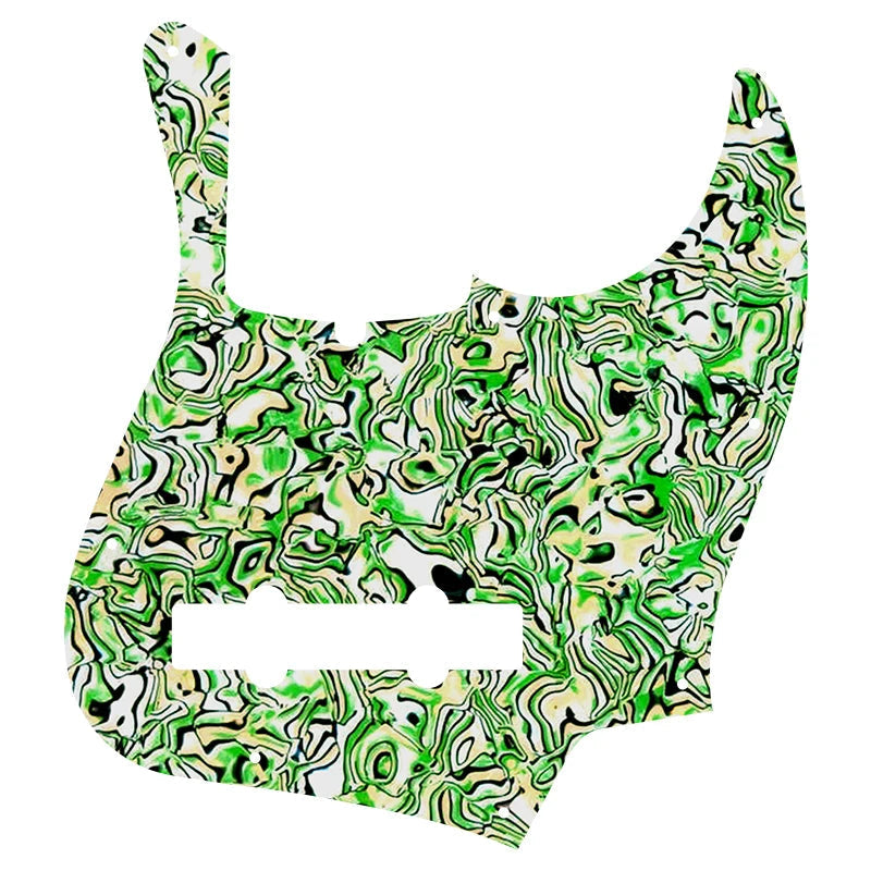 5-String Jazz Bass Pickguard - Fits Fender American, Standard, Deluxe (10-Hole) - 30+ Colors 4-Ply Colorful Shell - Ploutone