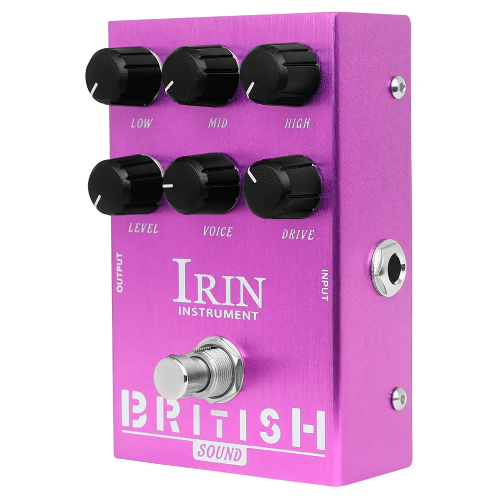 IRIN Atlantis Analog Overdrive Pedal: Vintage Marshall Crunch for Electric Guitar & Bass (True Bypass) - Ploutone
