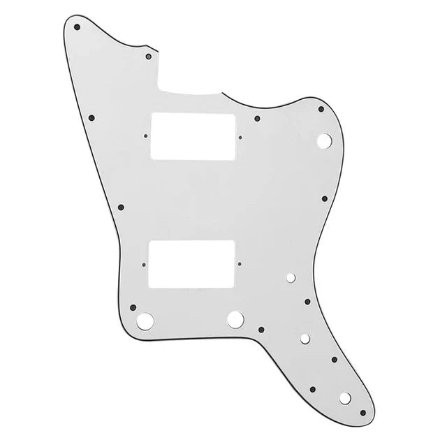 MIJ Jazzmaster PAF Pickguard (No Upper Controls) - 3-Ply White - Ploutone