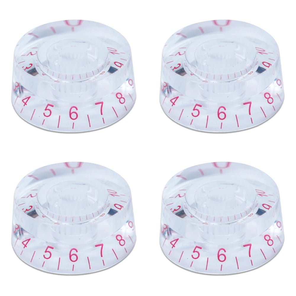 Guitar Speed Knobs, 18 Spline Metric - Transparent Red Knobs from Ploutone