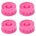 Guitar Speed Knobs, 18 Spline Metric - Pink / Black Lettering Knobs from Ploutone