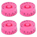 Guitar Speed Knobs, 18 Spline Metric - Multiple Colors Pink Black Lettering - Ploutone