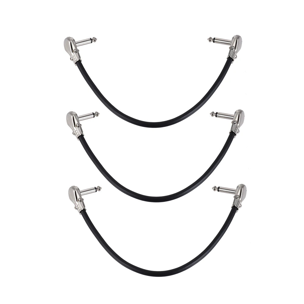 Ammoon Guitar Patch Cable - 6 or 12 inch - Right Angle 30cm 3PCS - Ploutone