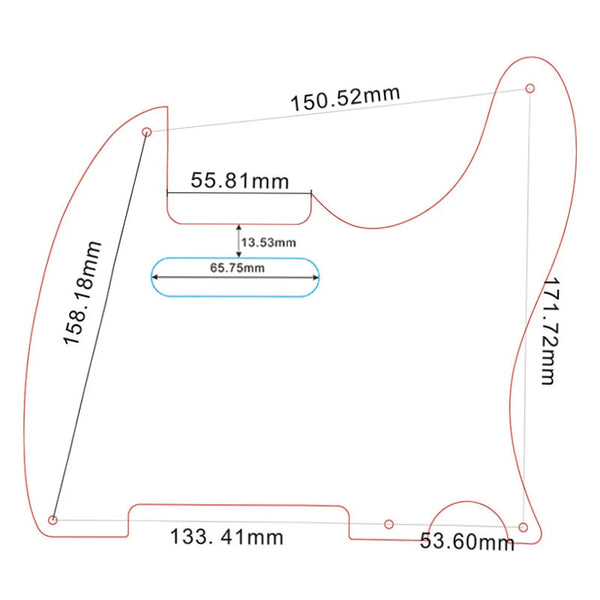 5-Hole ’52 Telecaster Pickguard for Fender Tele - 20+ Colors  from Ploutone