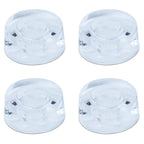Guitar Speed Knobs, 18 Spline Metric - Multiple Colors Transparent White - Ploutone