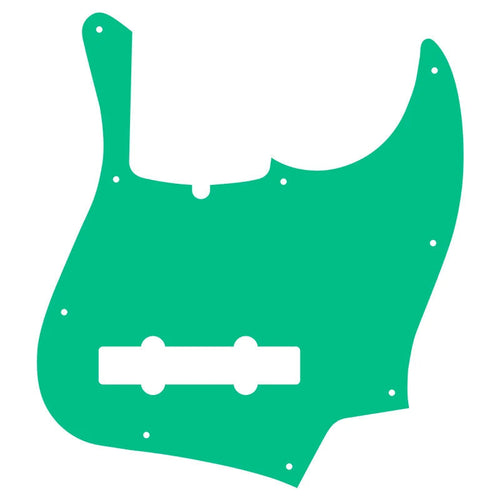 5-String Jazz Bass Pickguard (American, Standard, Deluxe - 10-Hole) - 30+ Colors 4-Ply Green - Ploutone