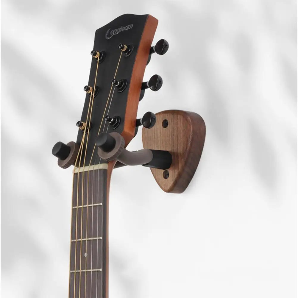 Natural Wood Guitar Mount with Pick Holder - Ploutone