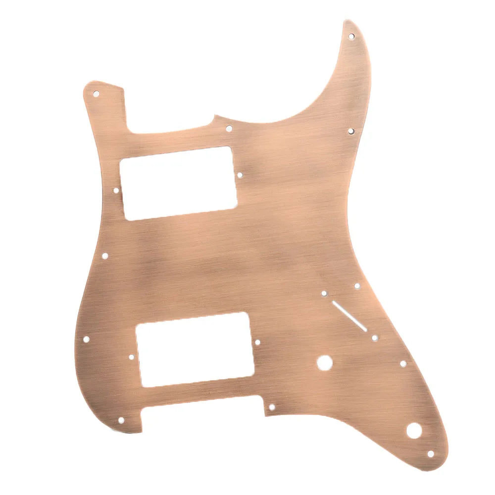 11-Hole HH Metal Strat Pickguard - "Copper" Aluminum - Ploutone