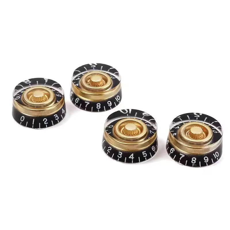 Les Paul Speed Knobs - Black with Gold Accent (Set of 4) - Ploutone
