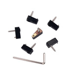 Individual Triangular Locking Headless Guitar Nuts - Set of 6 Black - Ploutone