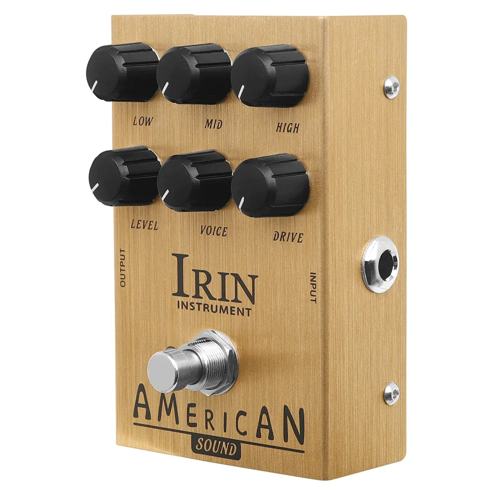 fender tweed pedal IRIN American Sound Analog Overdrive Pedal: Fender 57 Deluxe Tweed Tone for Electric Guitar & Bass (True Bypass)