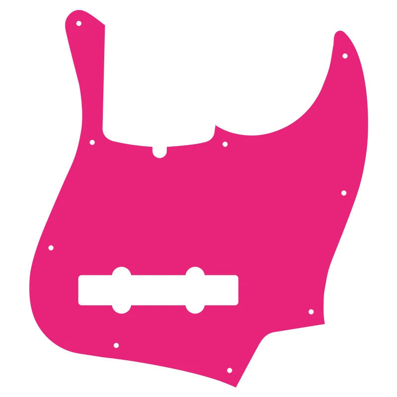 5-String Jazz Bass Pickguard - Fits Fender American, Standard, Deluxe (10-Hole) - 30+ Colors 4-Py Pink - Ploutone