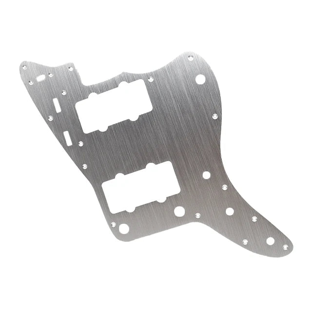 Metal Jazzmaster Pickguard 13-Hole - Brushed Aluminum - Ploutone