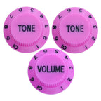 Electric Guitar Control Knobs, 24 Spline Imperial - Light Green & Black Knobs from Ploutone