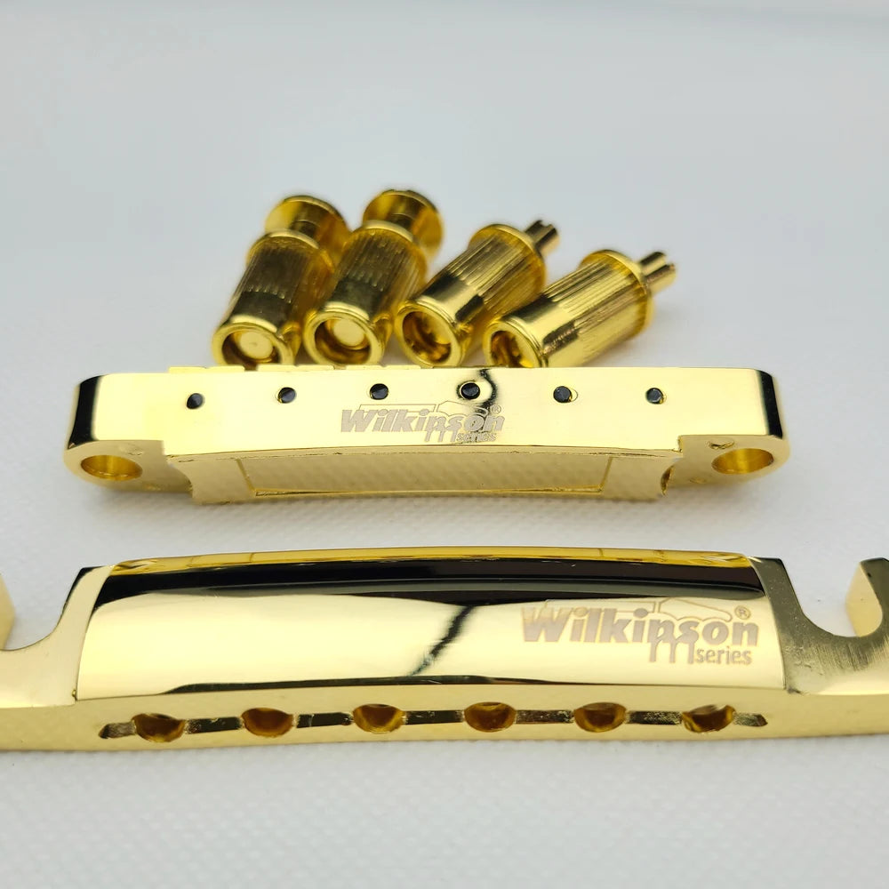 Wilkinson WOGT1 & WOGB2 Tune-O-Matic Bridge for LP Guitar (Bridge & Tailpiece) - Ploutone