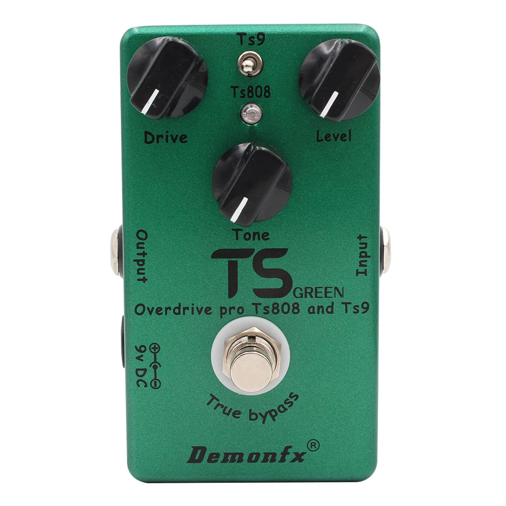 Demonfx TS GREEN United together the classic TS9 and TS808, Perfect Upgraded overdrive, 2 in 1 Overdrive Booster Pedal  from Ploutone