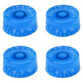Guitar Speed Knobs, 18 Spline Metric - Blue / White Lettering Knobs from Ploutone