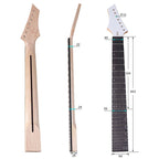 Canadian Maple 7-String Guitar Neck, 24 Fret, In-Line Headstock - Ploutone