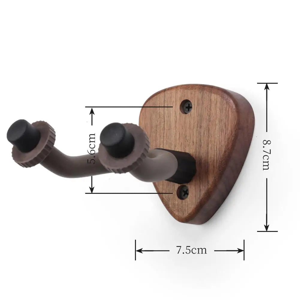 Natural Wood Guitar Mount with Pick Holder - Ploutone