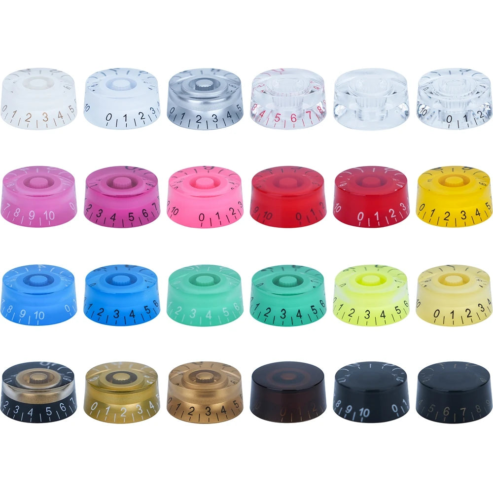 Guitar Speed Knobs, 18 Spline Metric - Multiple Colors - Ploutone