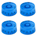 Guitar Speed Knobs, 18 Spline Metric - Blue / Black Lettering Knobs from Ploutone