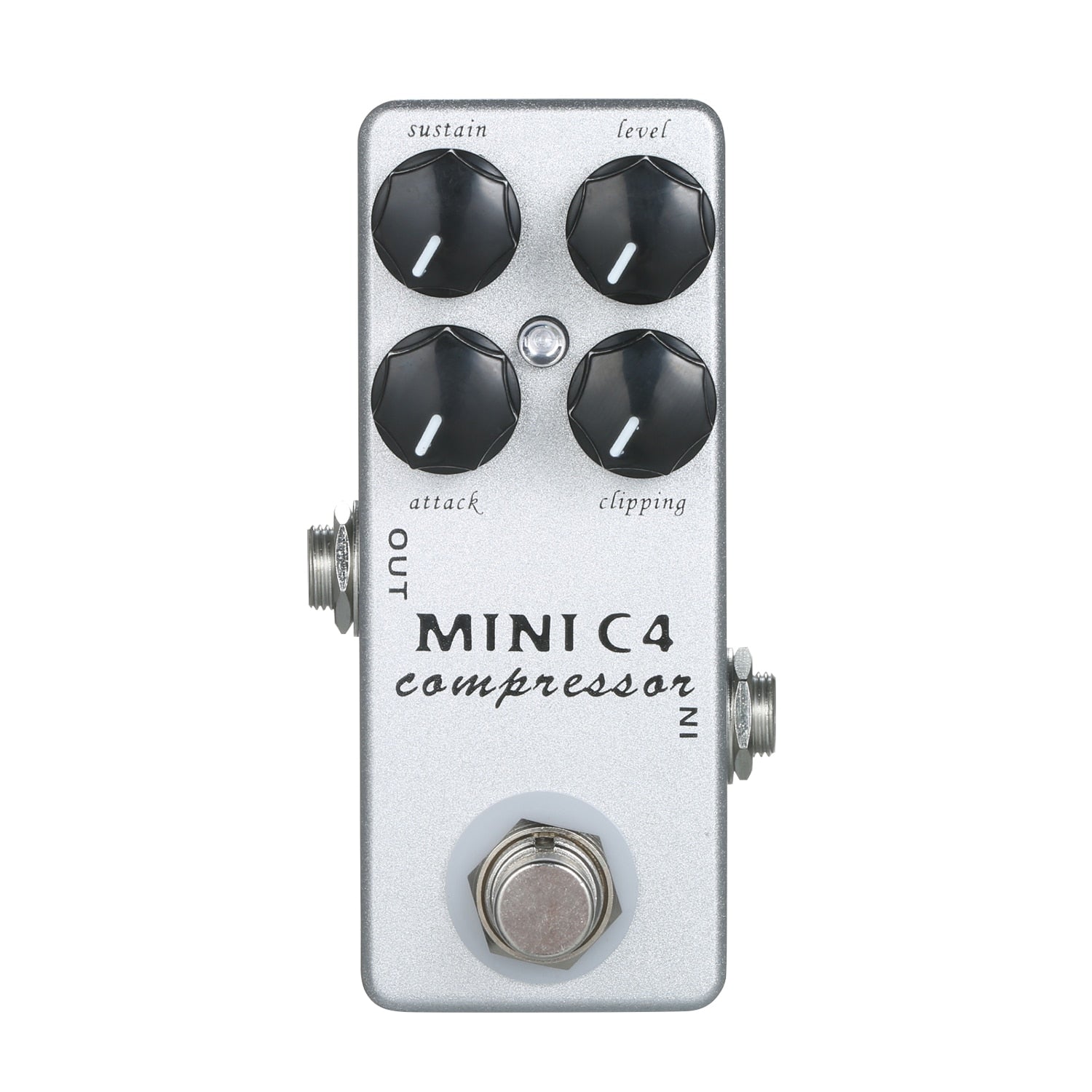 Mosky Mosky Mini C4 Compressor Guitar Effect Pedal True Bypass, Size: 94, Silver