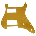 11-Hole HH Metal Strat Pickguard - Orange Gold Aluminum - Ploutone