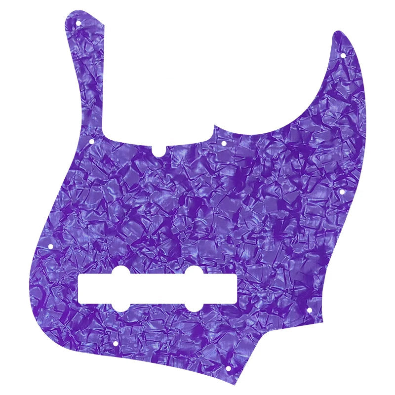 5-String Jazz Bass Pickguard - Fits Fender American, Standard, Deluxe (10-Hole) - 30+ Colors 4-Ply Purple Pearl - Ploutone