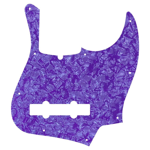 5-String Jazz Bass Pickguard (American, Standard, Deluxe - 10-Hole) - 30+ Colors 4-Ply Purple Pearl - Ploutone