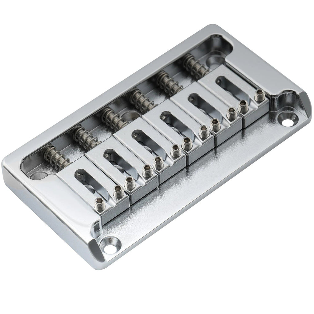 Ibanez Replacement Bridge (RG/ S) - Solid Brass, 52.5mm String Spacing, String-Through Chrome - Ploutone