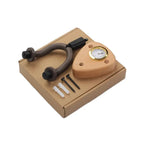All-in-One Guitar Wall Hanger with Built-In Hygrometer - Beech Wood - Ploutone