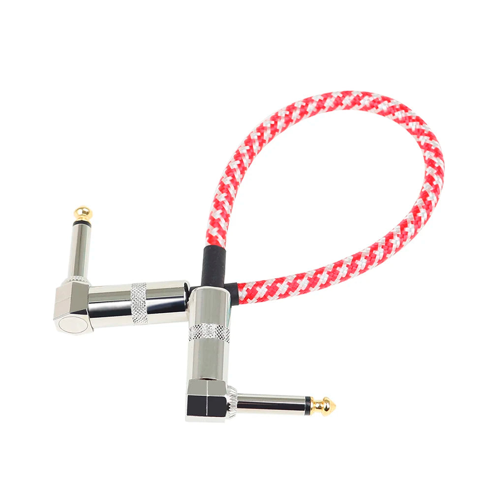 guitar pedal cords IRIN Braided and Shielded Guitar Patch Cable - 13 inch - Right Angle