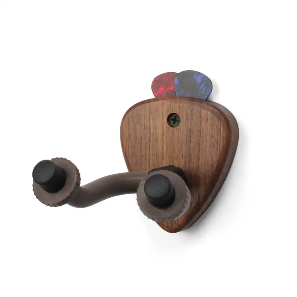 Natural Wood Guitar Mount with Pick Holder - Ploutone