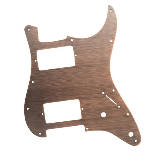 11-Hole HH Metal Strat Pickguard - "Copper" Aluminum - Ploutone