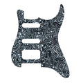 Fender Stratocaster HSS Pickguard (Open Humbucker) - Black Pearl Shell HSS Stratocaster Pickguards from Ploutone