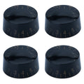 Guitar Speed Knobs, 18 Spline Metric - Black / Gold Lettering Knobs from Ploutone