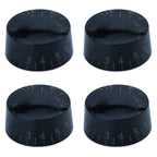 Guitar Speed Knobs, 18 Spline Metric - Black / Gold Lettering Knobs from Ploutone