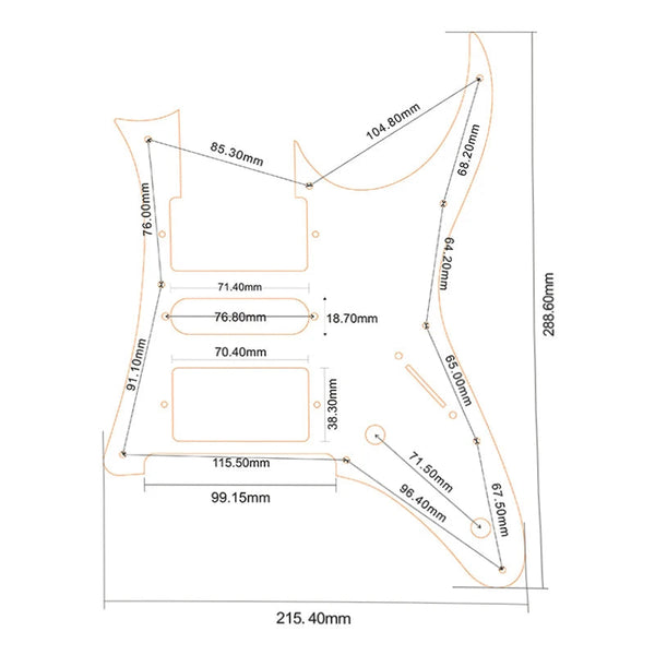 Ibanez RG2550Z HSH Guitar Pickup Scratch Plate (MIJ 2016) - 4-Ply Yellow Tortoise  from Ploutone