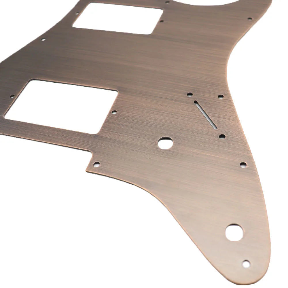 11-Hole HH Metal Strat Pickguard - "Copper" Aluminum - Ploutone