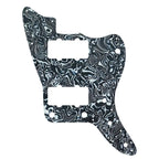 Jazzmaster HH Pickguard (No Upper Controls) - Black Pearl Shell - Ploutone