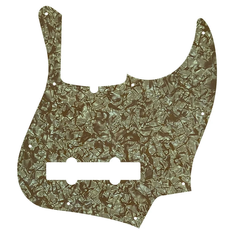 5-String Jazz Bass Pickguard - Fits Fender American, Standard, Deluxe (10-Hole) - 30+ Colors 4-Ply Brown Pearl - Ploutone