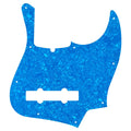 5-String Jazz Bass Pickguard - Fits Fender American, Standard, Deluxe (10-Hole) - 30+ Colors 4-Ply Light Blue Pearl - Ploutone